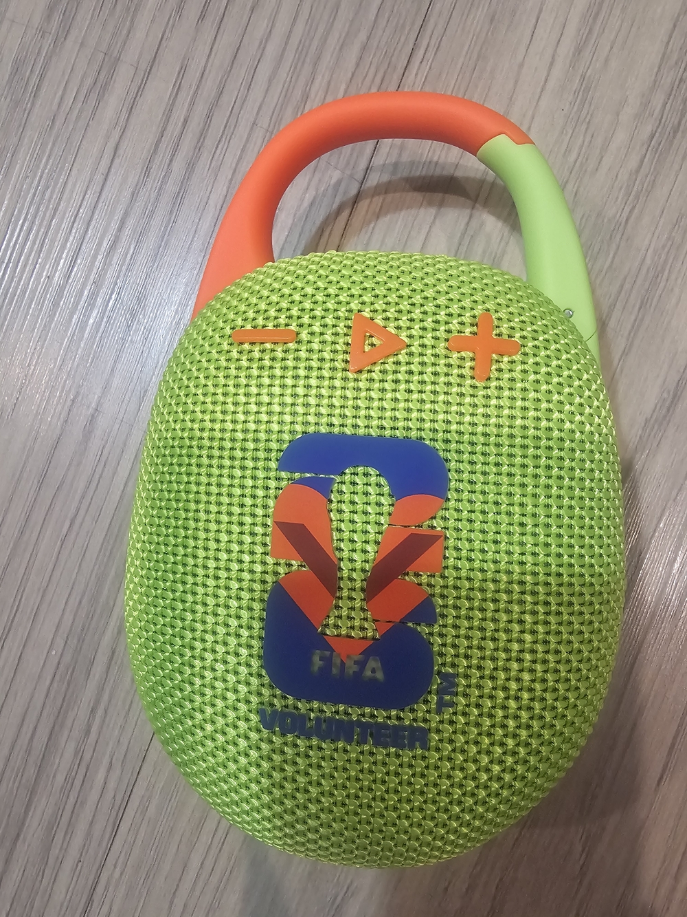 Portable Bluetooth Speaker - Lime Green with Orange Accents